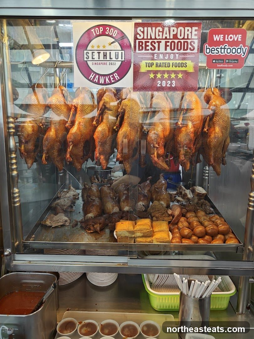 Roasted Ducks and Tofu Display