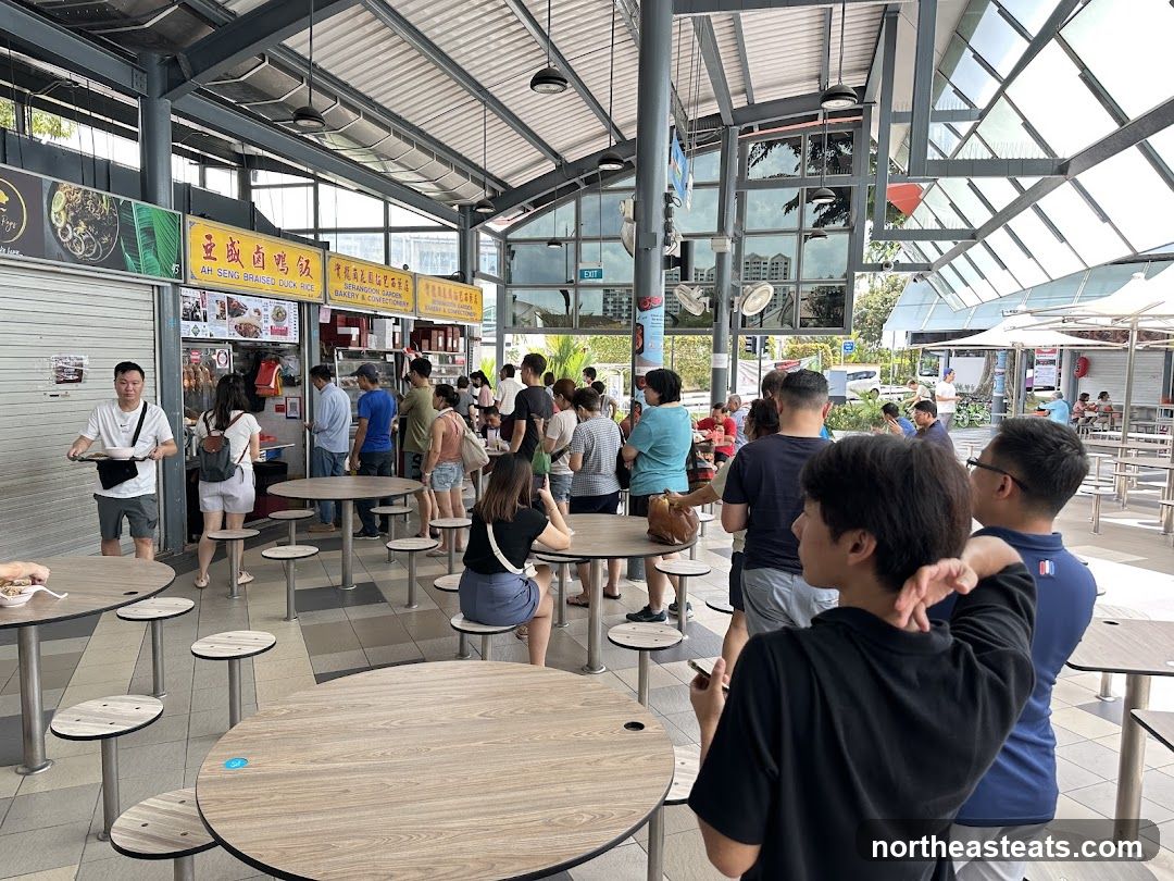 Hawker Centre with People Dining