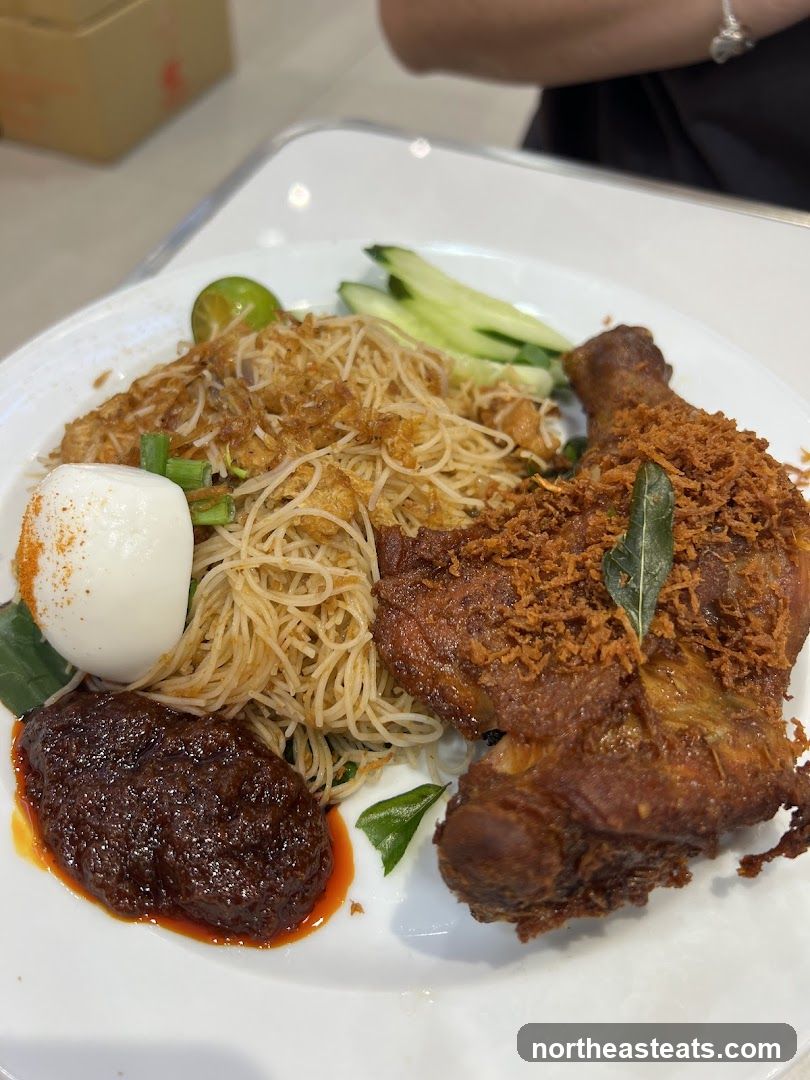 Fried Chicken with Noodles