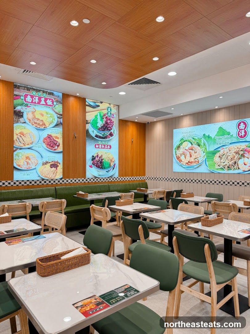 Restaurant Interior with Food Displays