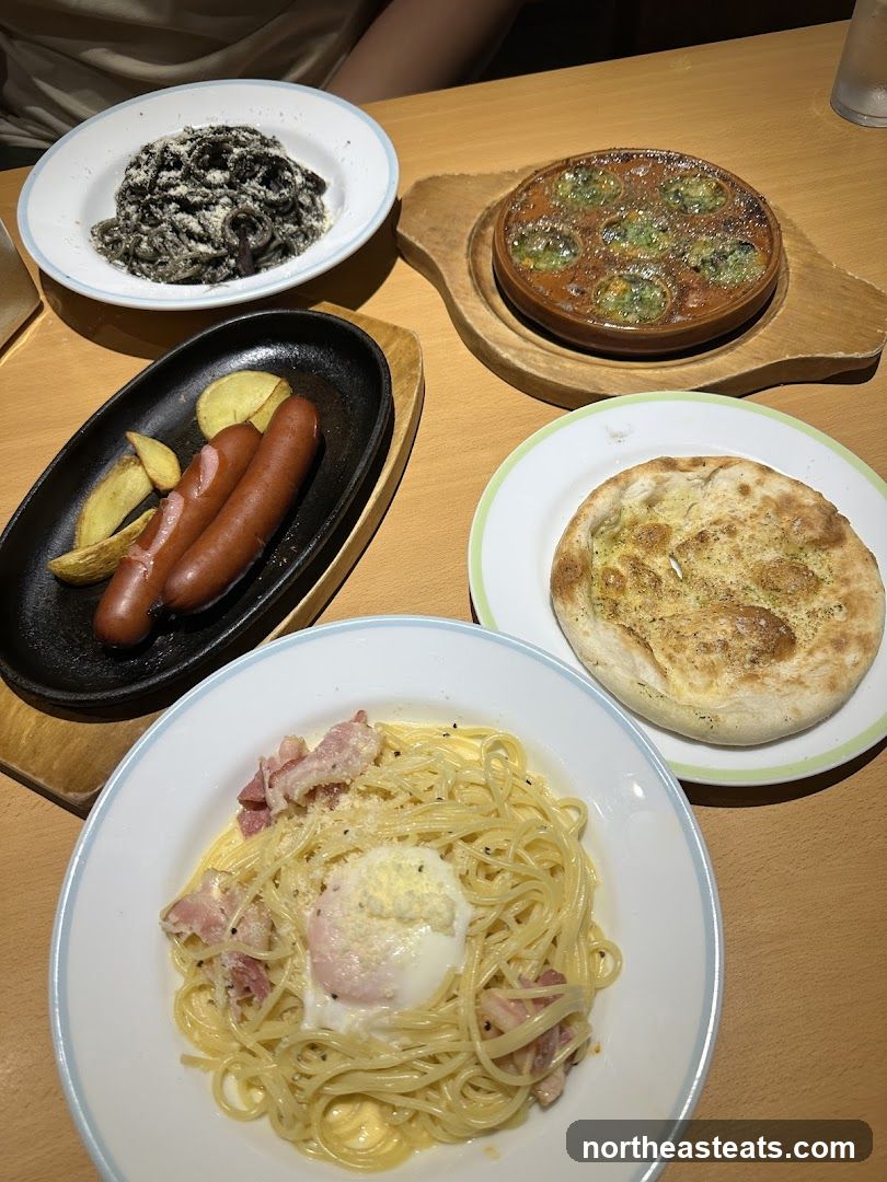 Various Dishes on a Table