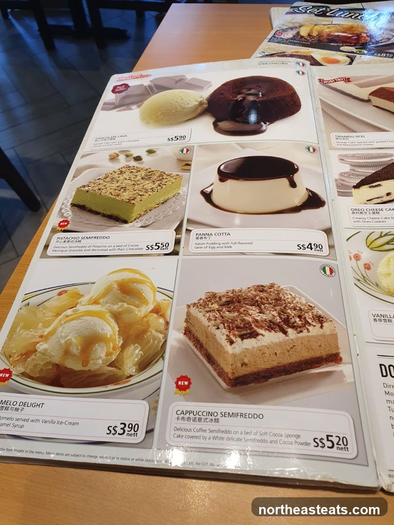 Dessert Menu