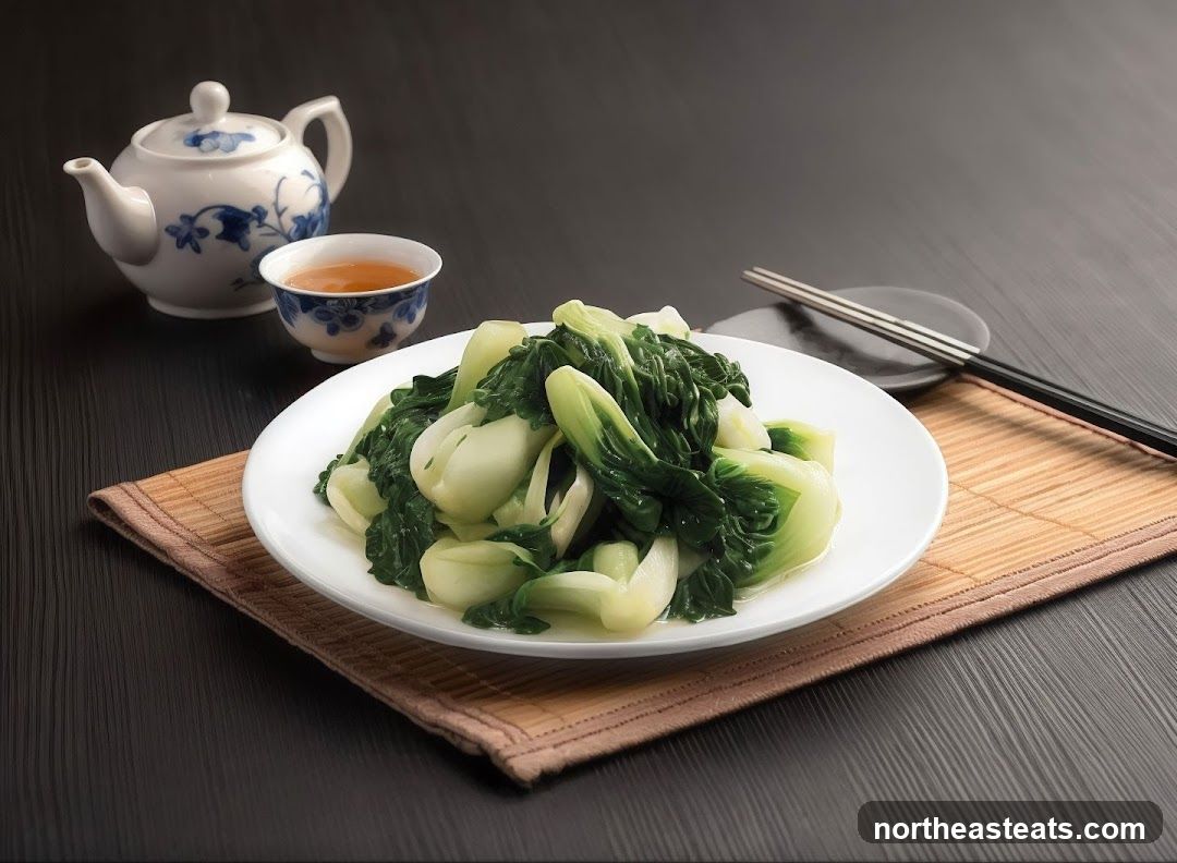 Steamed Bok Choy with Tea