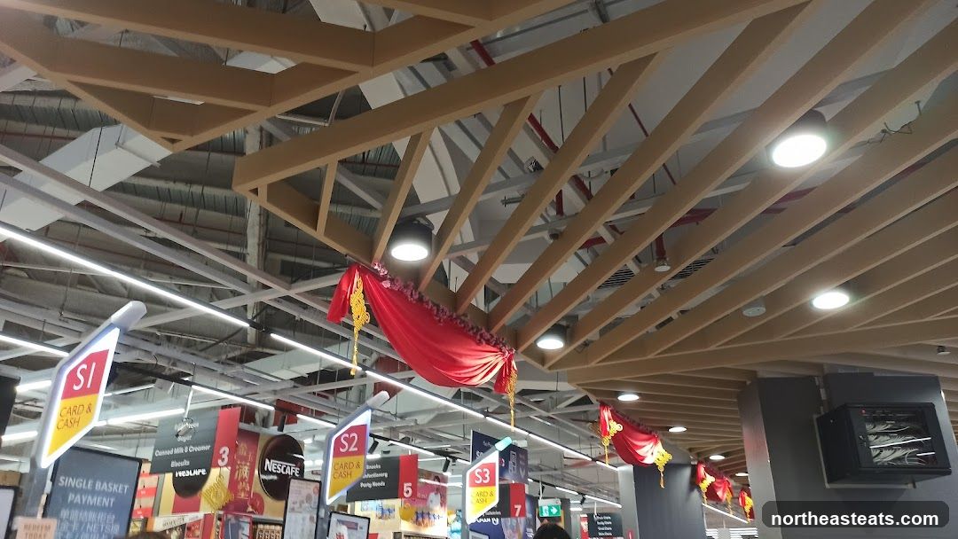 Supermarket Interior with Decorations