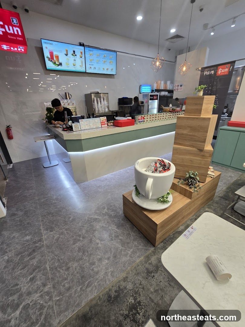 Modern Bubble Tea Shop Interior
