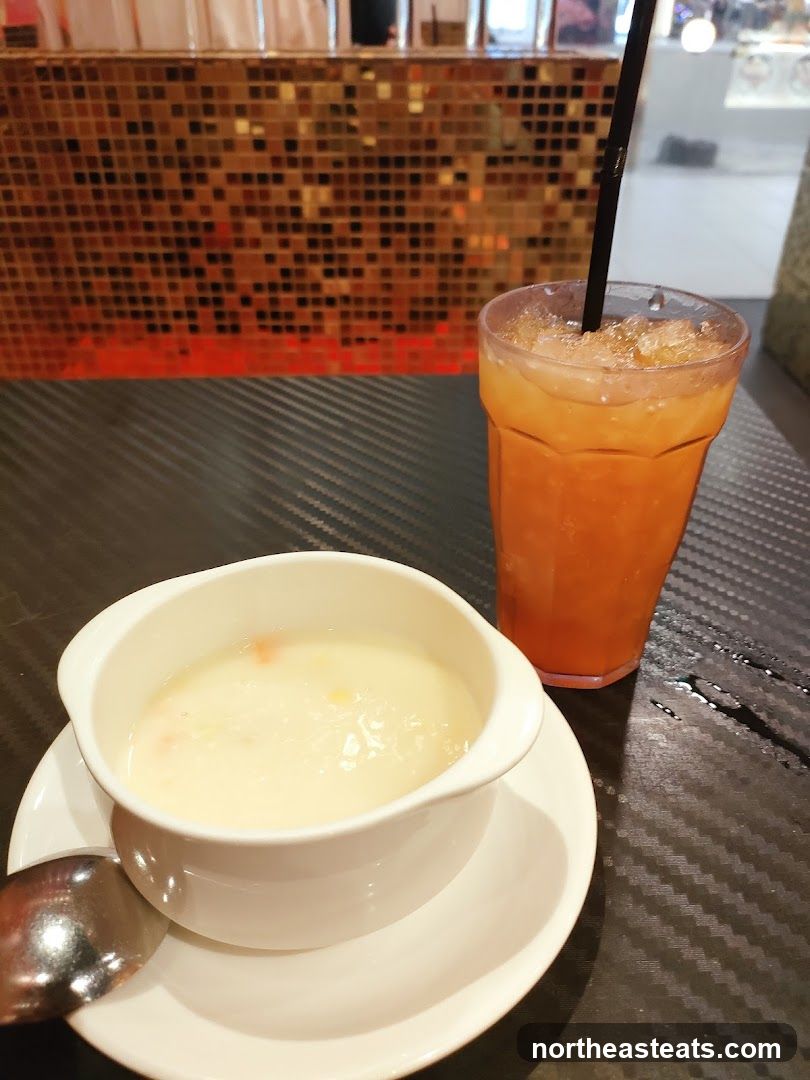 Creamy Soup and Drink