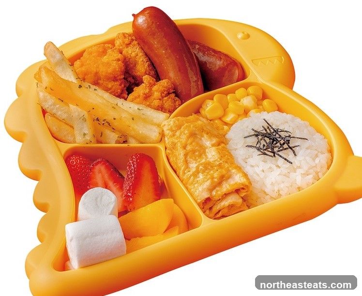 Dinosaur-shaped children's meal