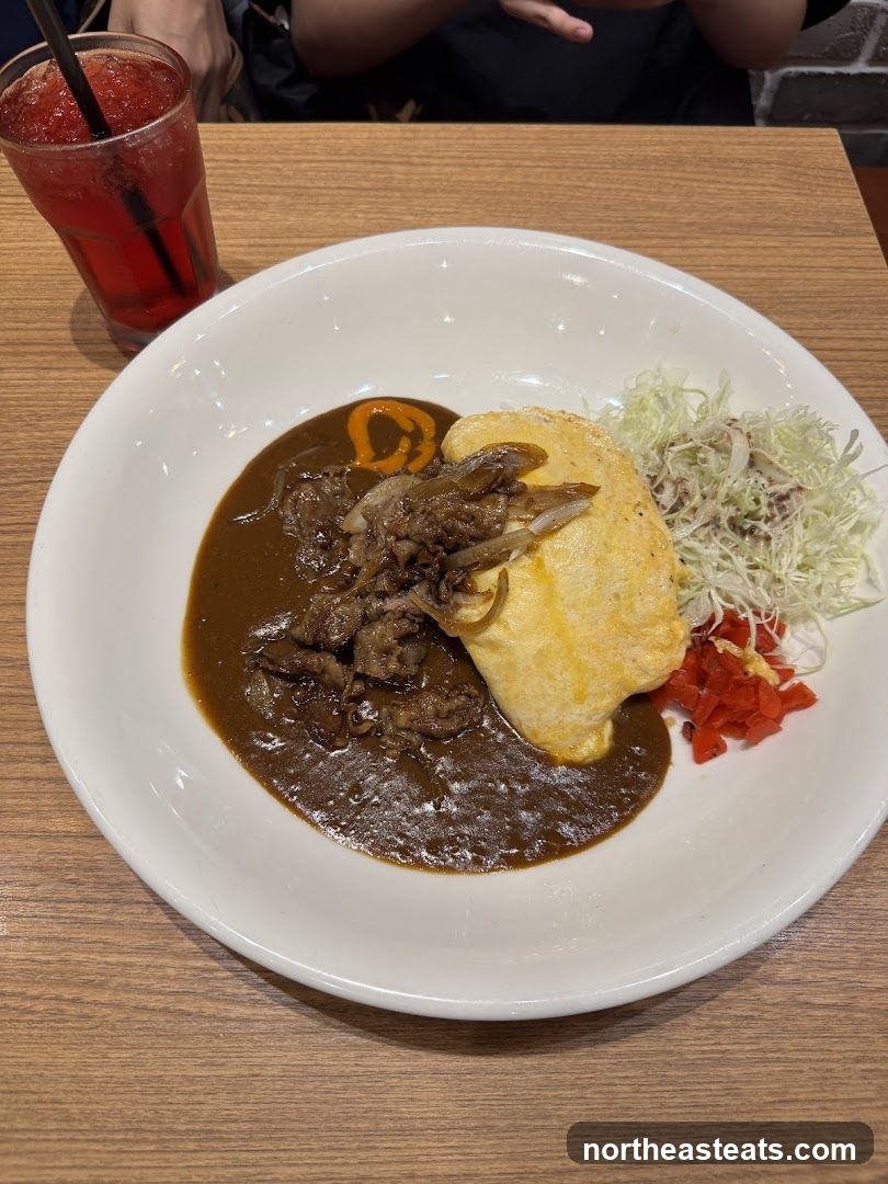 Omurice with Beef Curry