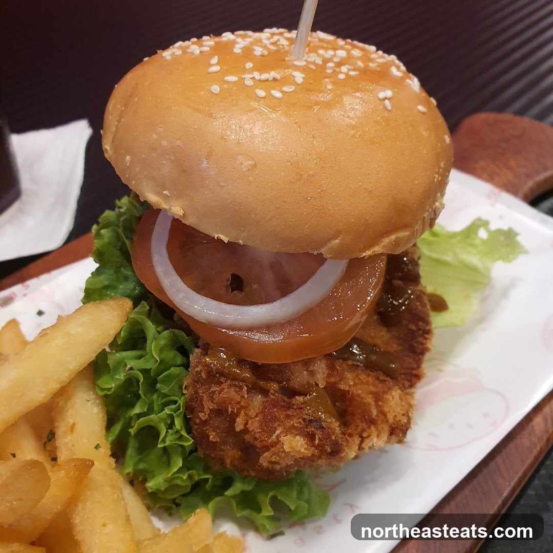 Crispy Chicken Burger with Fries
