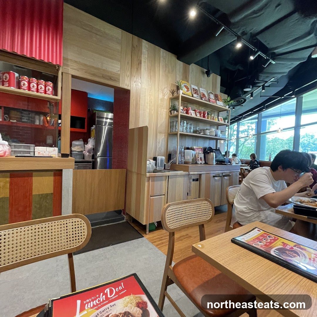 Restaurant Interior with Lunch Deal Menu