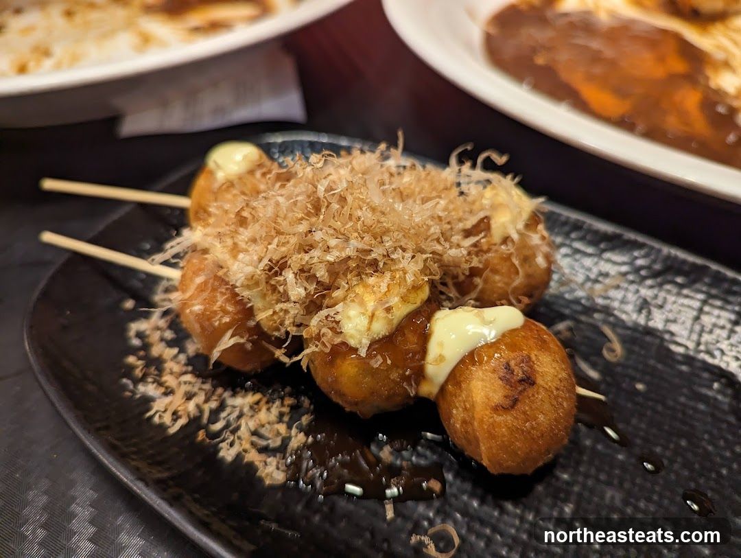 Takoyaki on a plate
