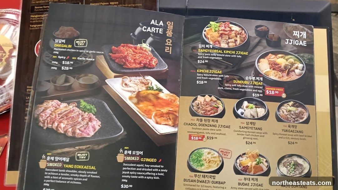 Korean Menu
