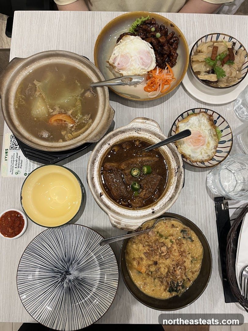 Table with various dishes
