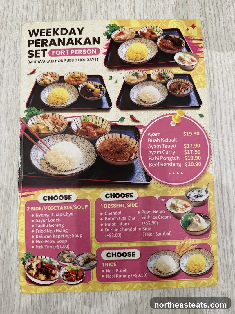WEEKDAY PERANAKAN SET FOR 1 PERSON