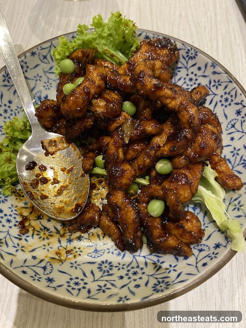 Crispy Chicken with Edamame