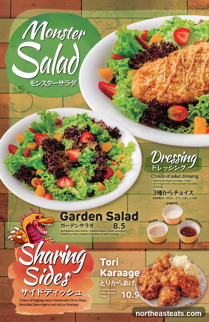Monster Salad Menu