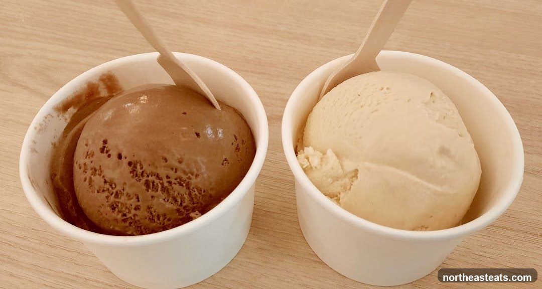 Two scoops of ice cream