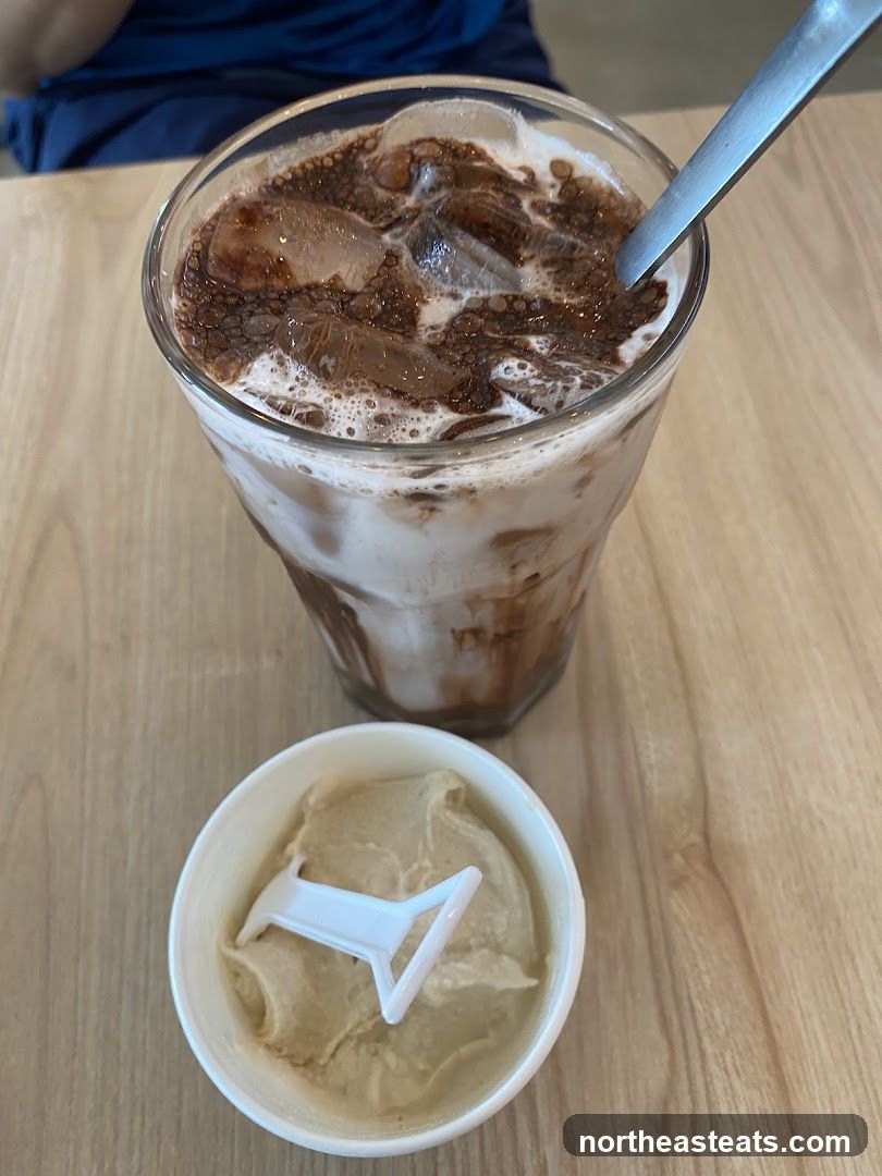 Iced Chocolate Drink and Ice Cream