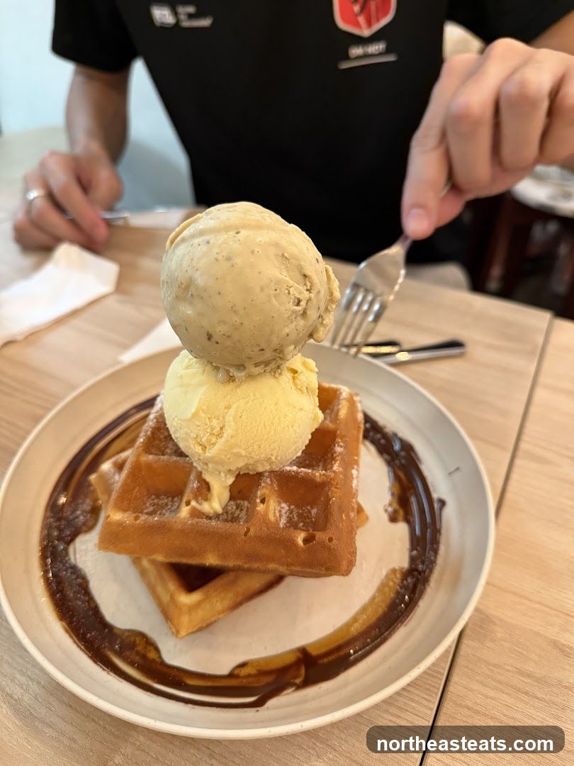Waffles with Ice Cream