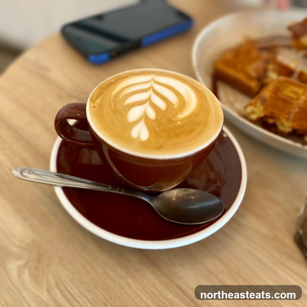 Latte with Waffles