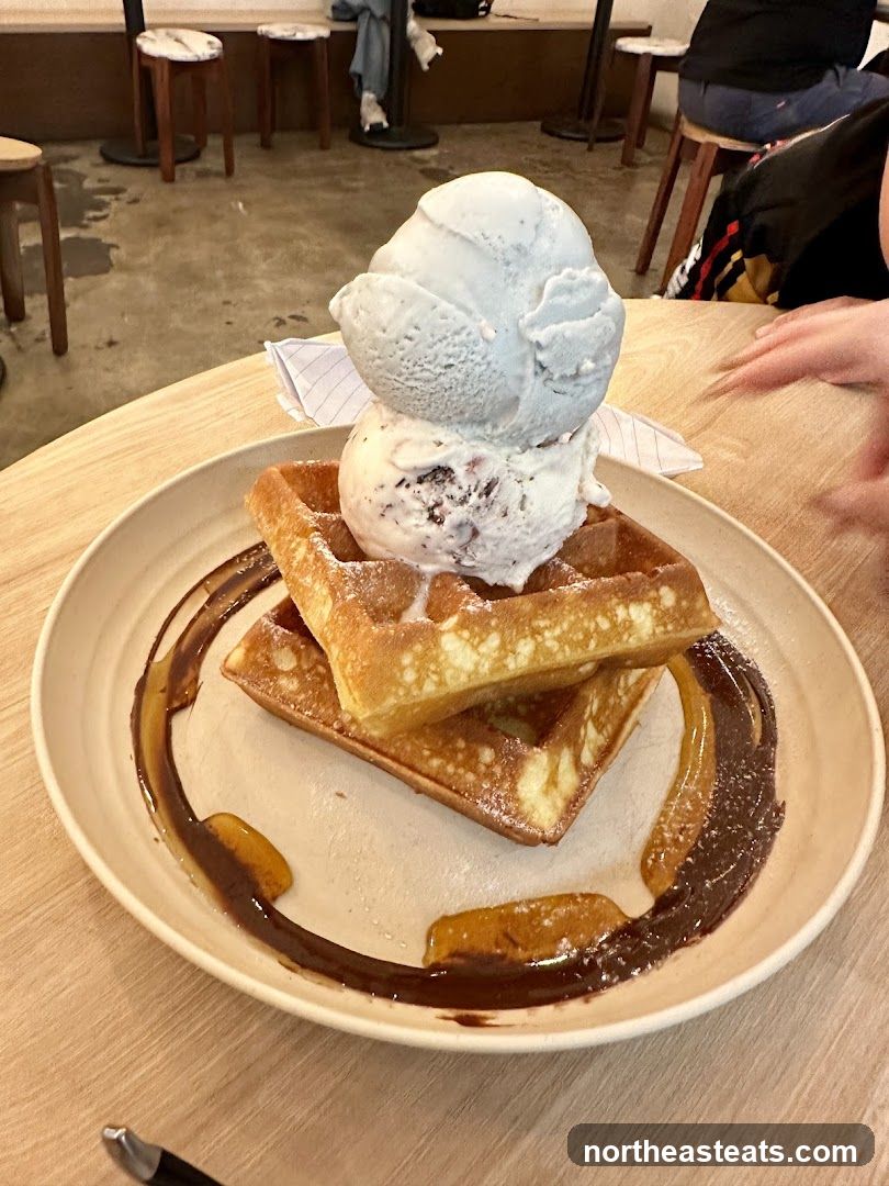 Waffles with Ice Cream