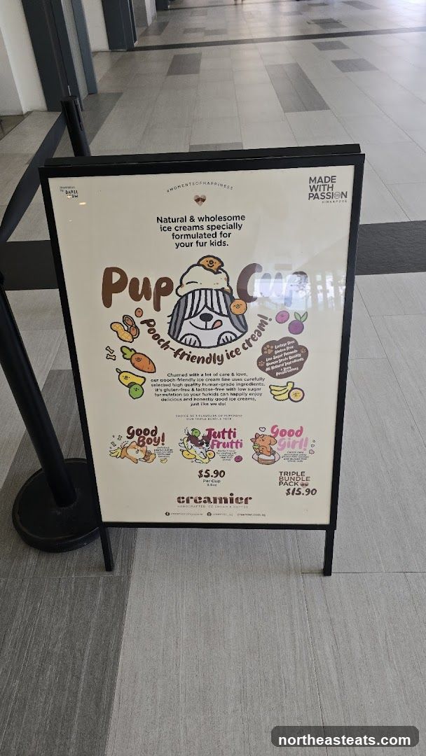 Pup Cup Ice Cream Menu