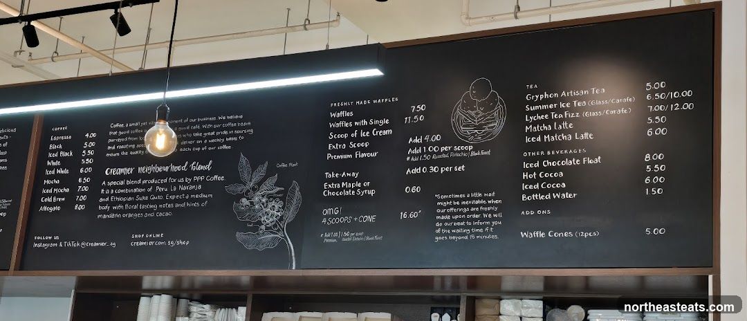 Creamier Menu