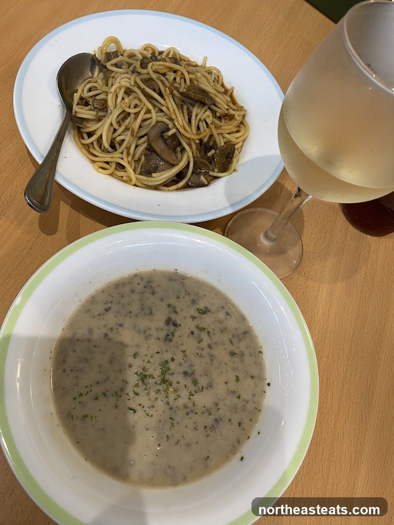 Mushroom Pasta and Soup