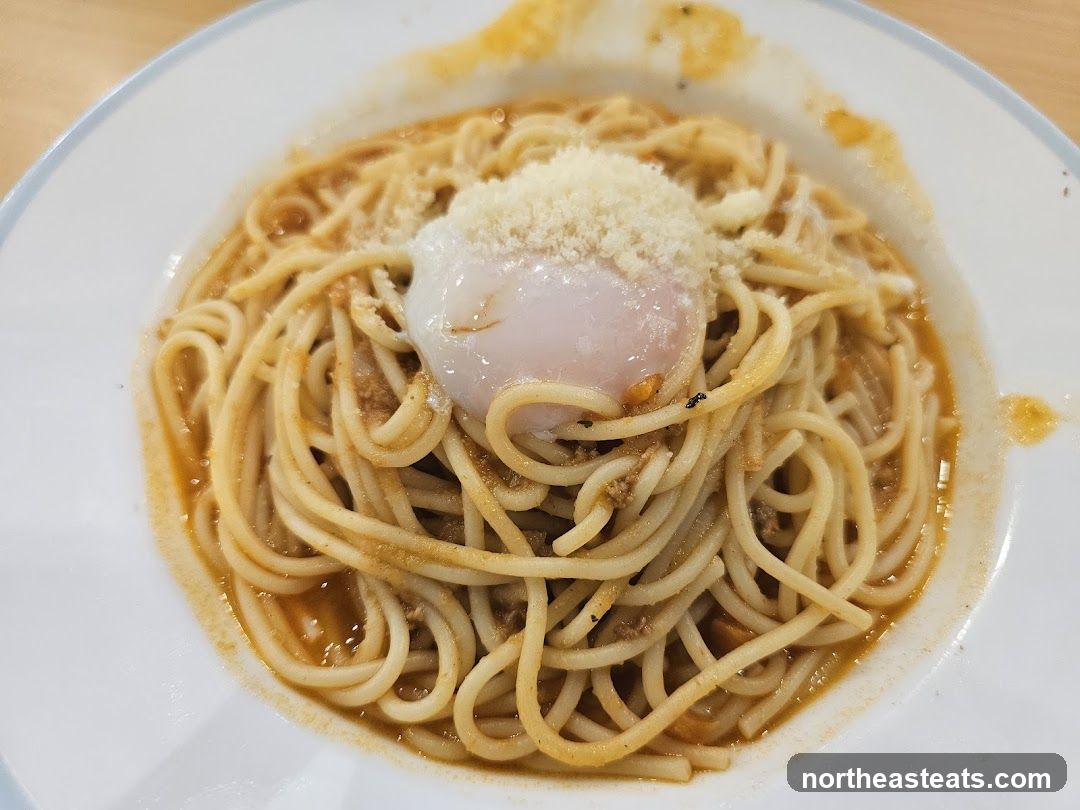 Spaghetti with Egg and Cheese