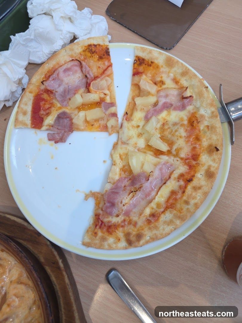 Pizza with Ham and Pineapple