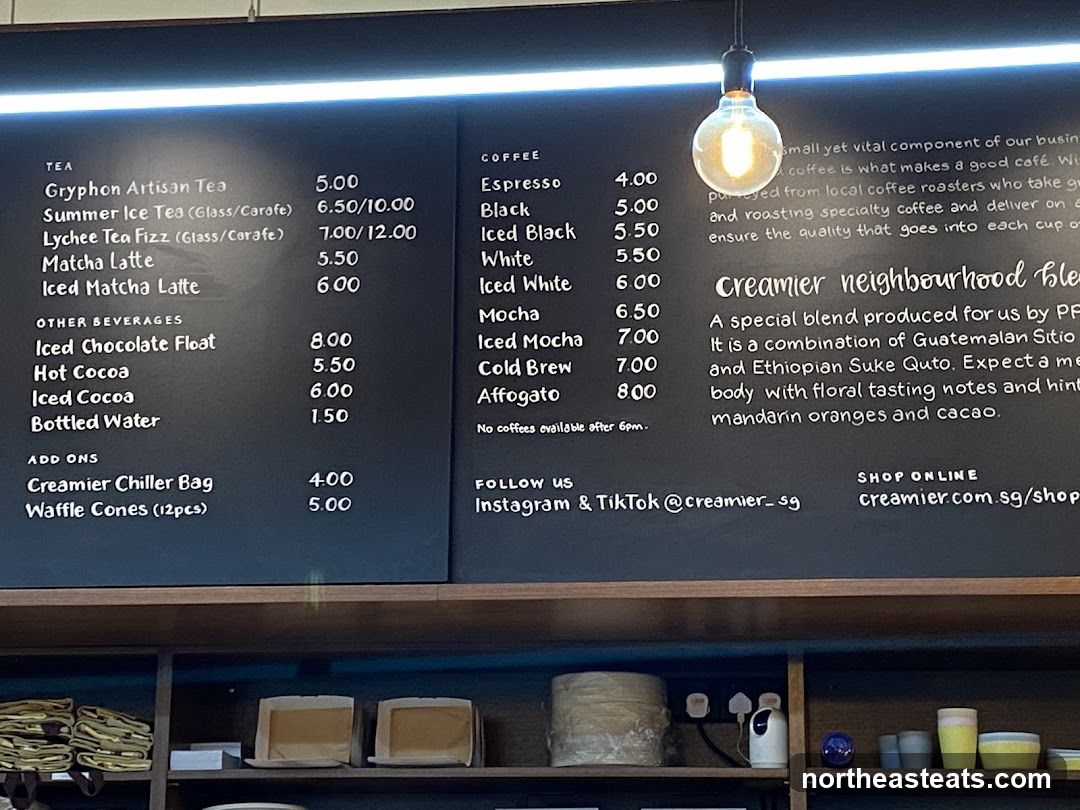 Creamier Menu