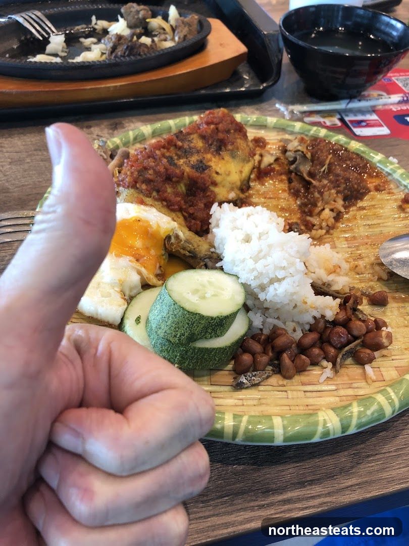 Nasi Lemak with Thumb Up