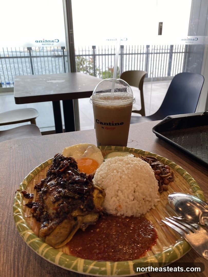 Nasi Lemak with Iced Coffee