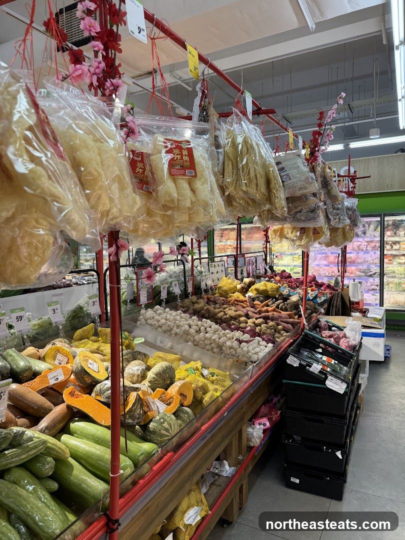 Produce Aisle with Dried Goods