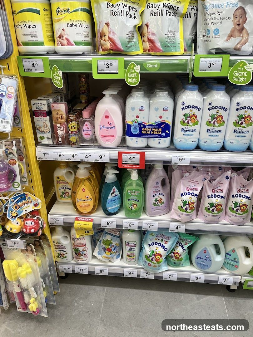 Baby Products on Shelf