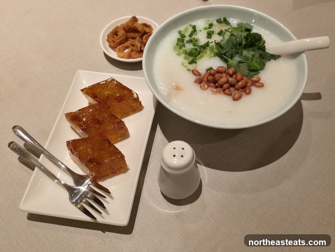 Congee with Toppings and Dessert