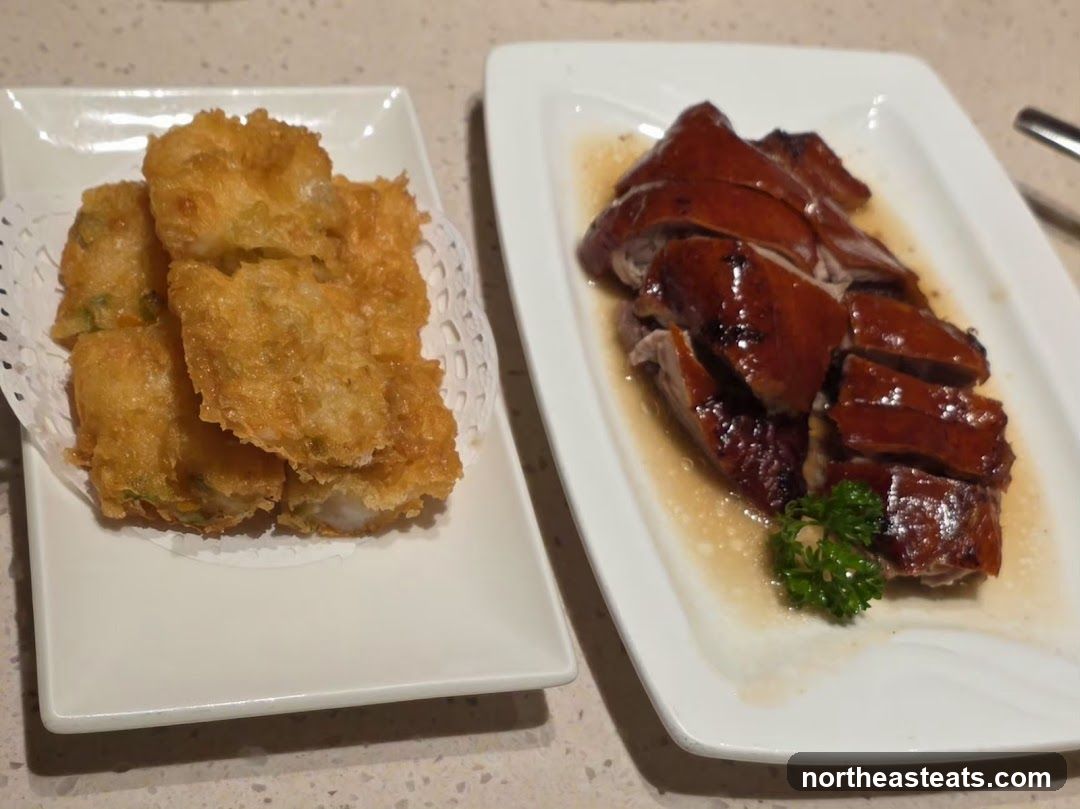 Roasted Duck and Fried Appetizers