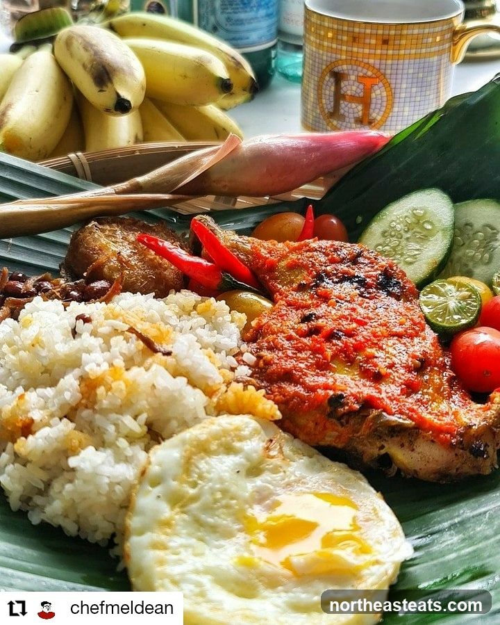 Nasi Lemak with Fried Chicken