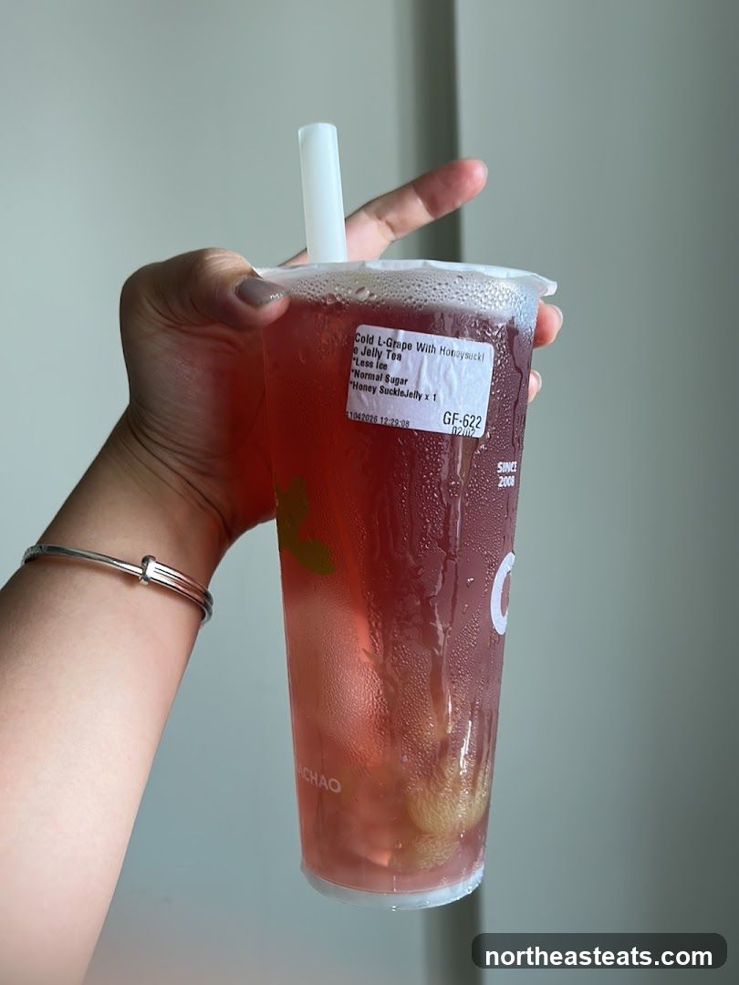 Cold L-Grape With Honeysuckle Jelly Tea
