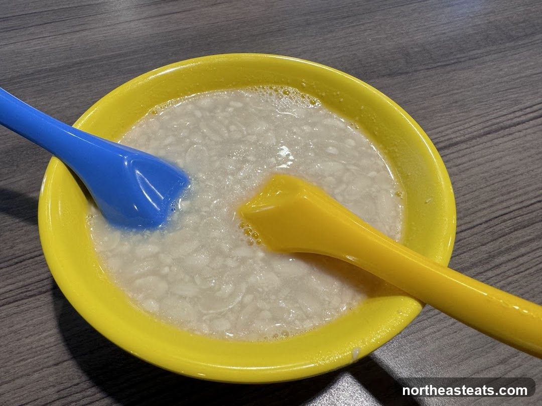 Bowl of Oatmeal with Spoons