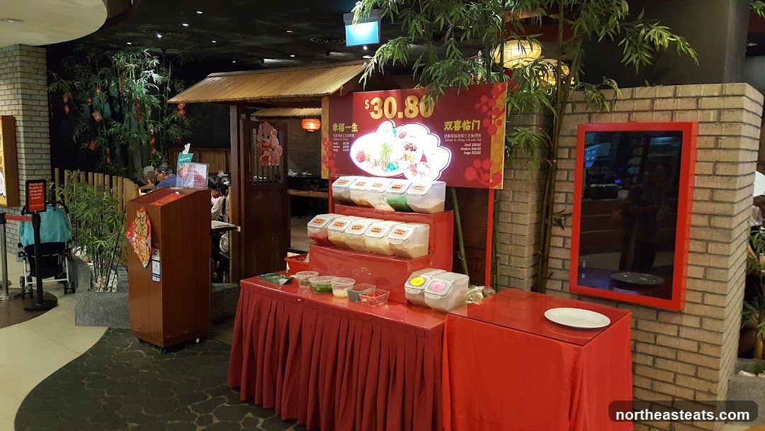 Restaurant Display with Menu and Ingredients