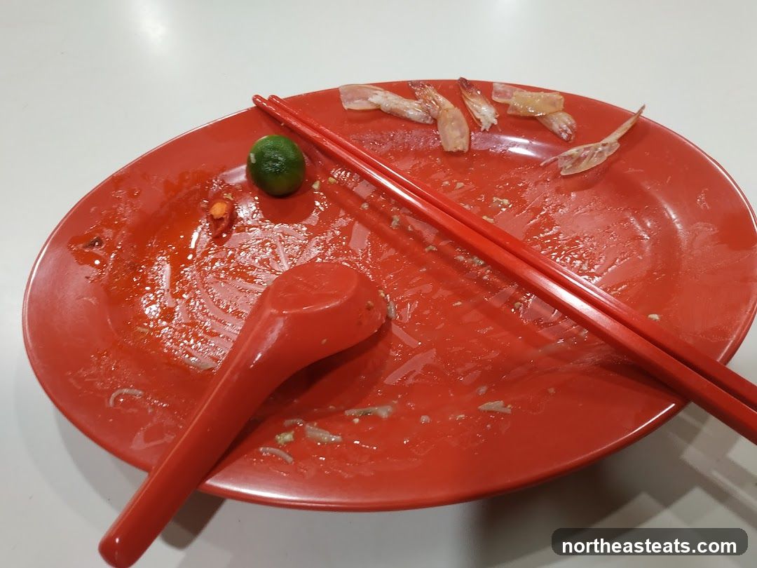 Dirty Plate with Leftovers