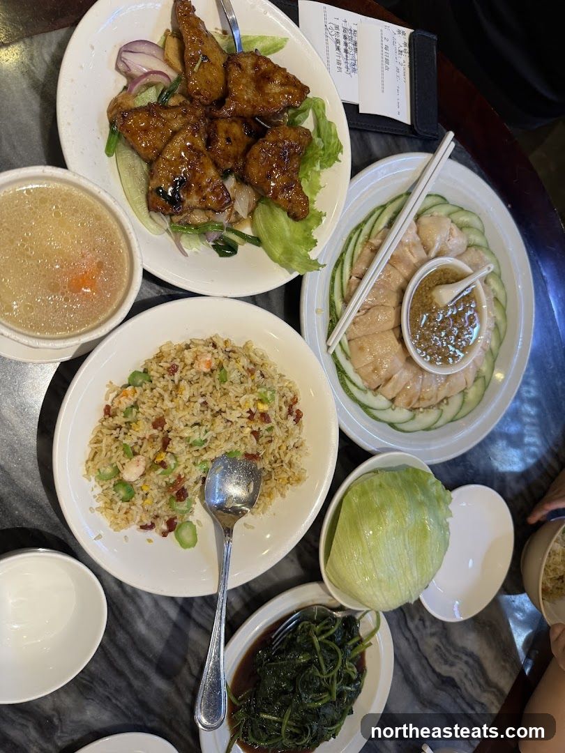 Table with various dishes