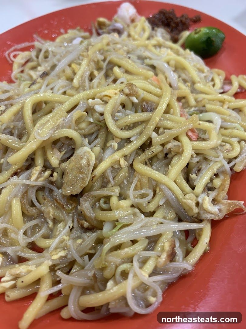 Noodles with Shrimp and Bean Sprouts
