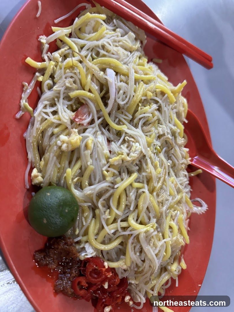 Fried Noodles with Condiments
