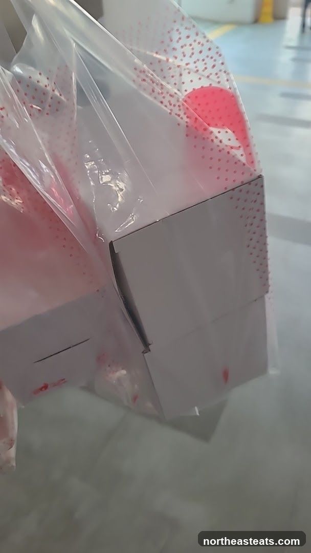 Takeaway food boxes in a plastic bag