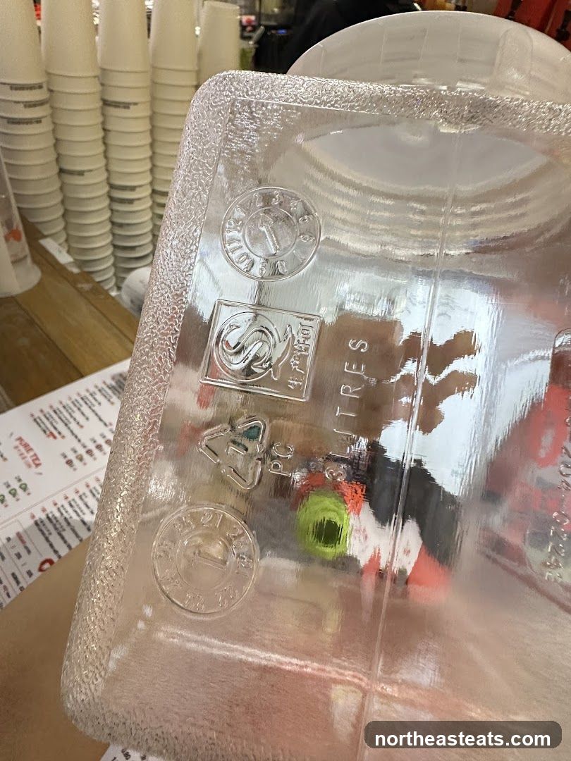Plastic Container with Recycling Symbols