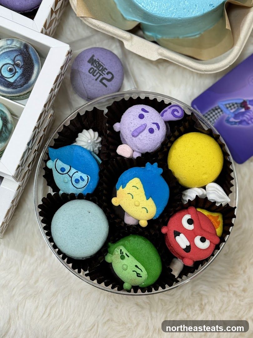 Inside Out Themed Macarons