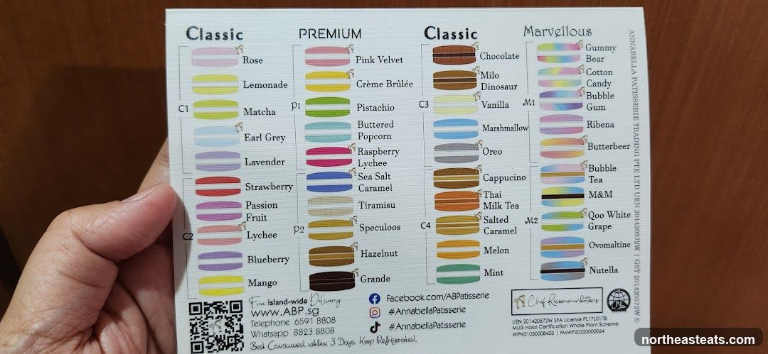 Annabella Patisserie Macaron Menu