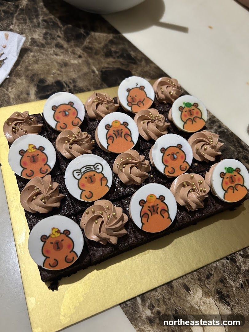 Brownie Slices with Bear Decorations